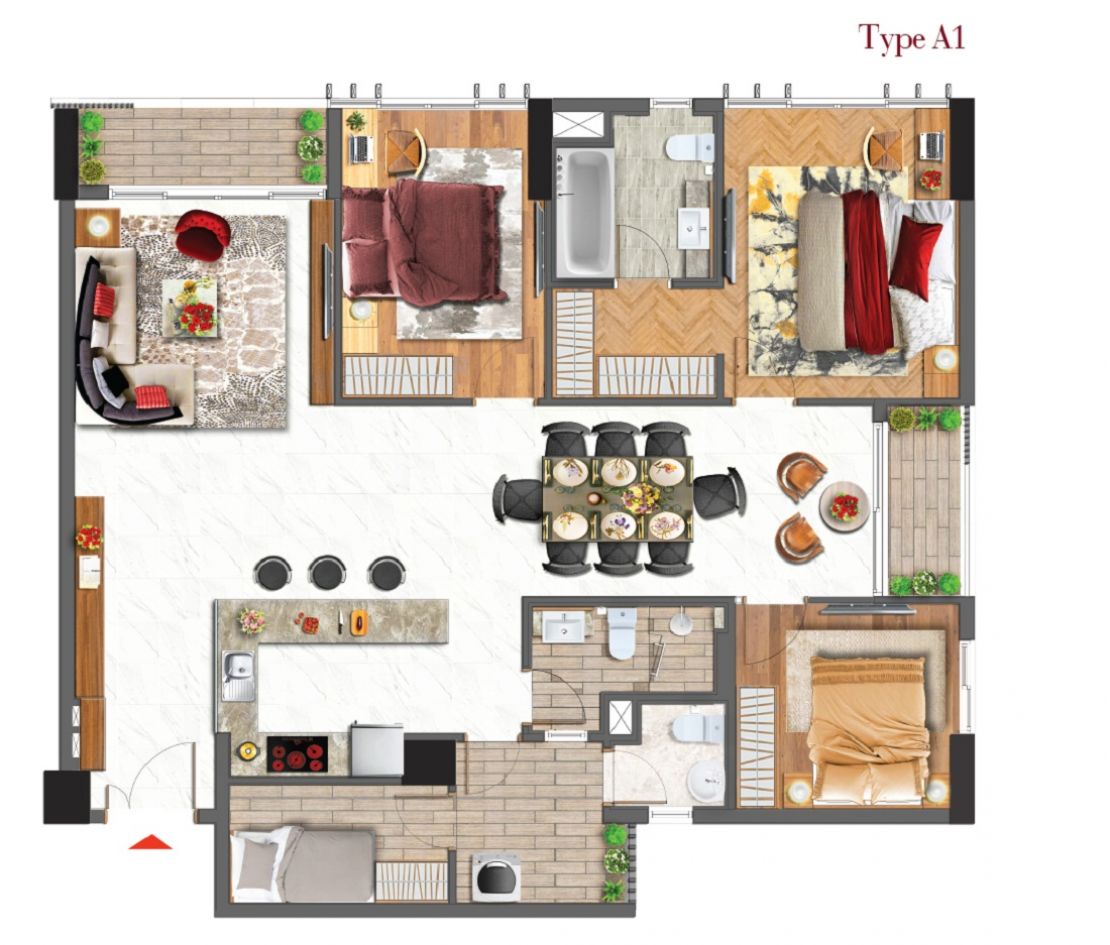 2. Thiết kế kiểu căn hộ