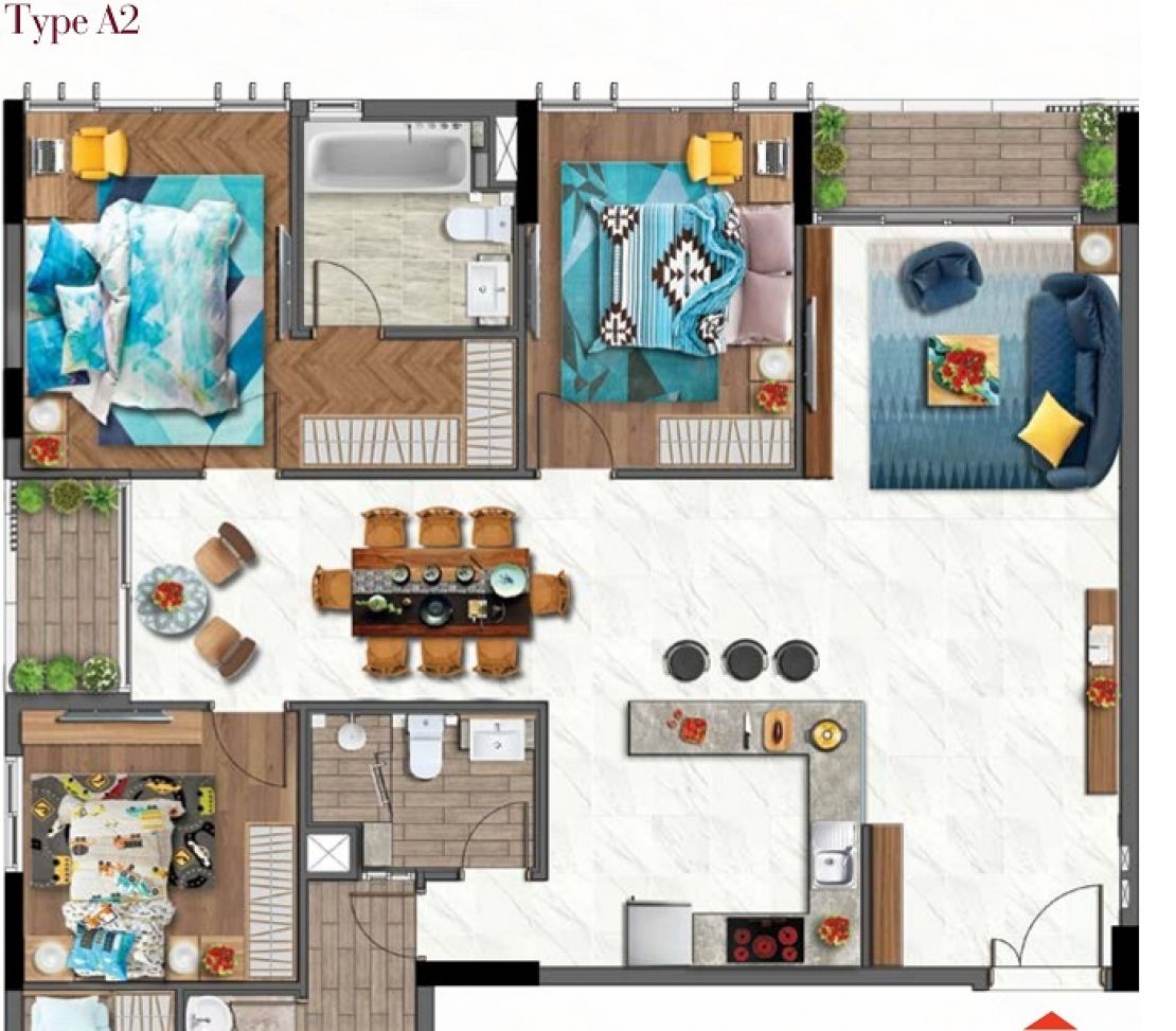 2. Thiết kế kiểu căn hộ