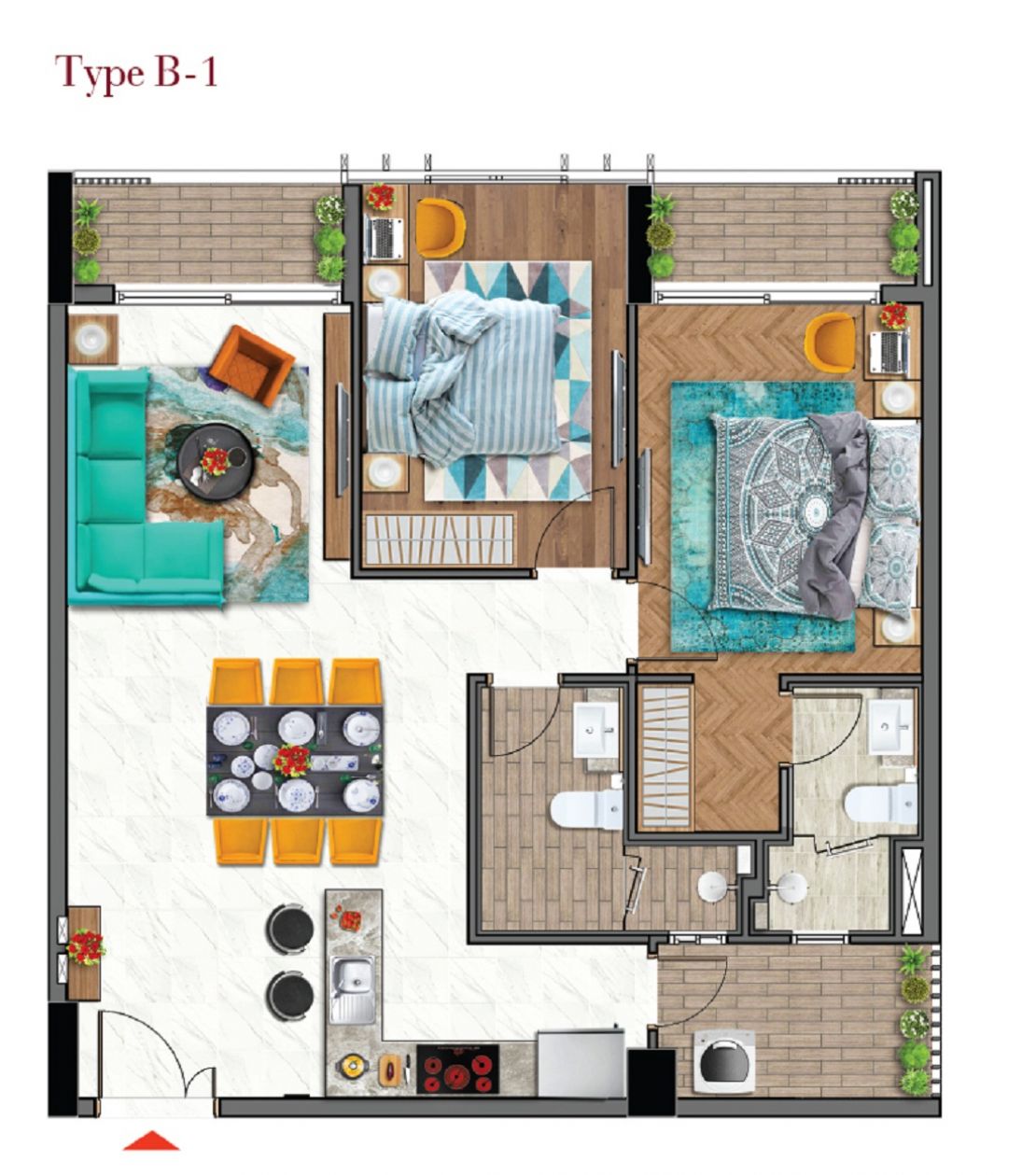 2. Thiết kế kiểu căn hộ