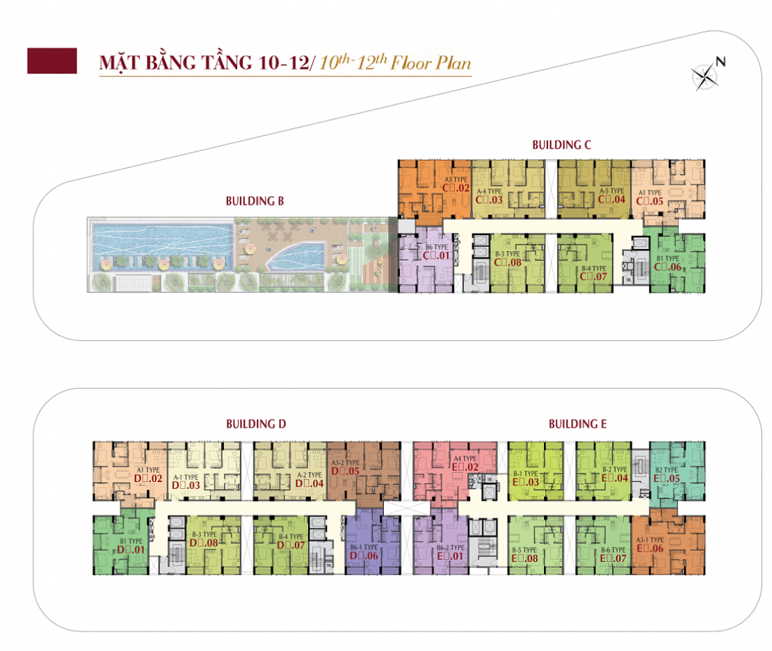 Mặt Bằng Tầng 10, 12 The Symphony Midtown M6