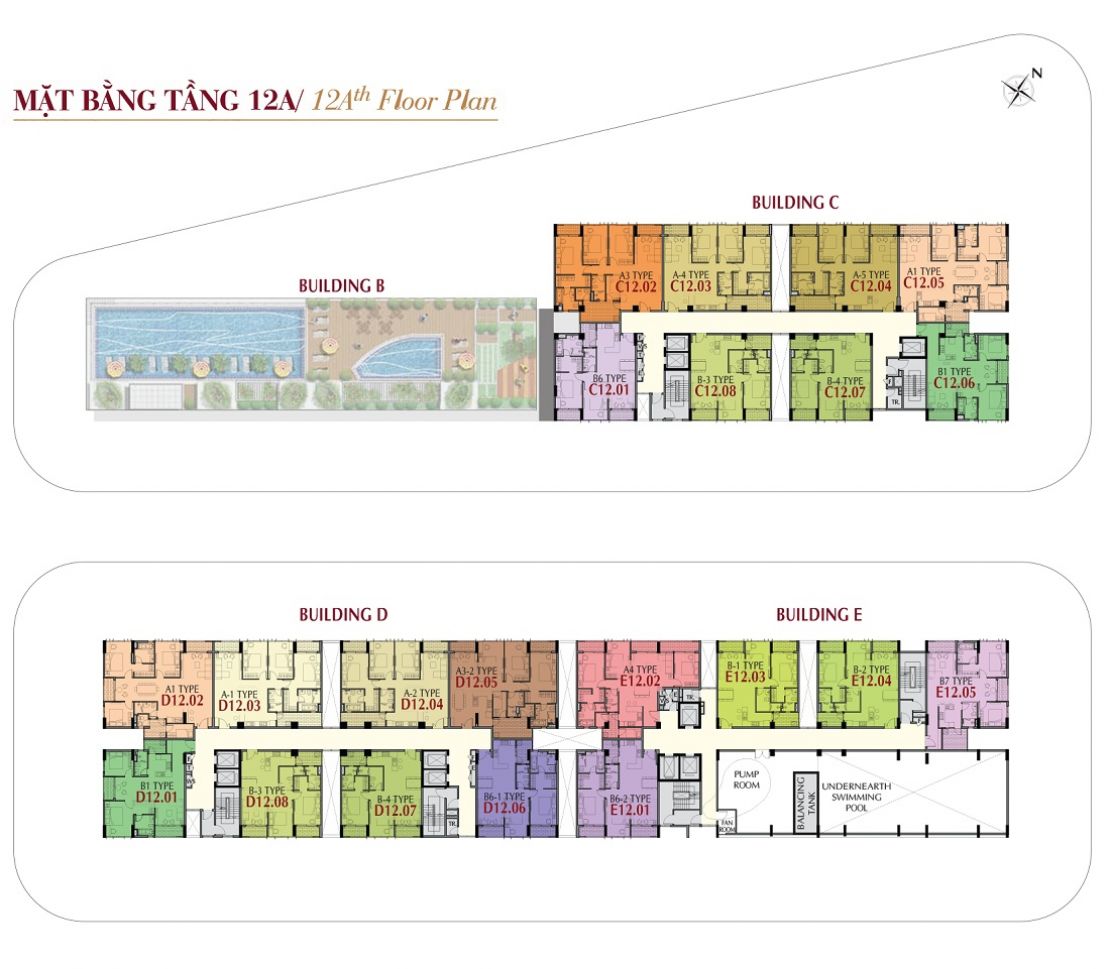 Mặt Bằng Tầng 12A The Symphony Midtown M6
