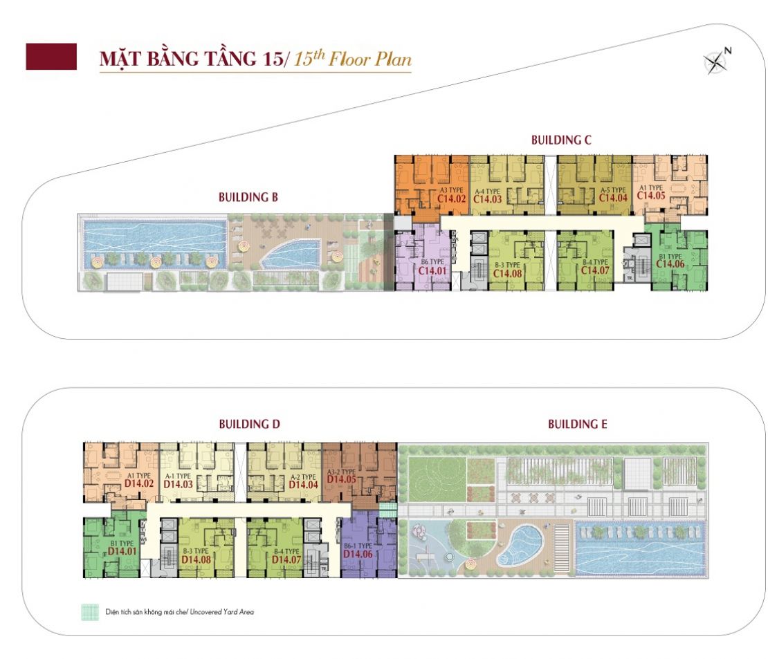 Mặt Bằng Tầng 15 The Symphony Midtown M6