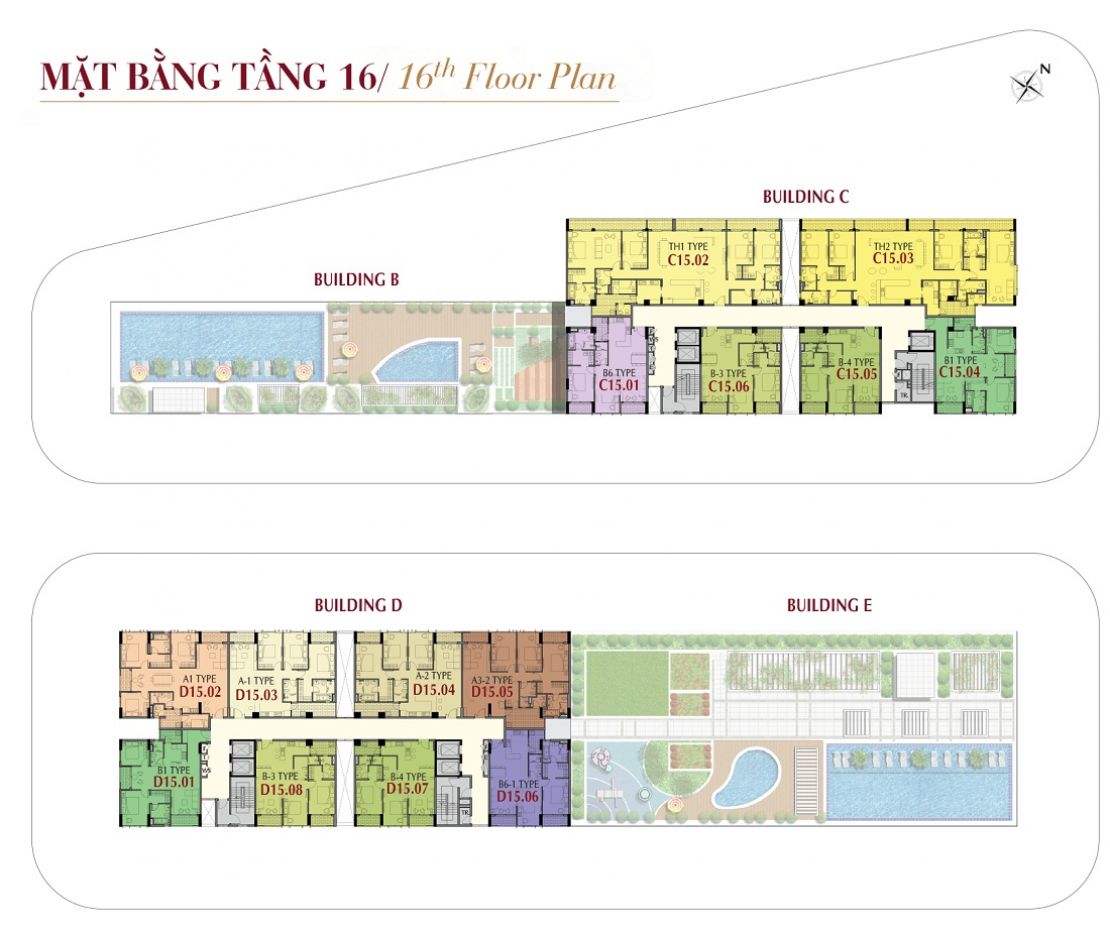 Mặt Bằng Tầng 16 The Symphony Midtown M6