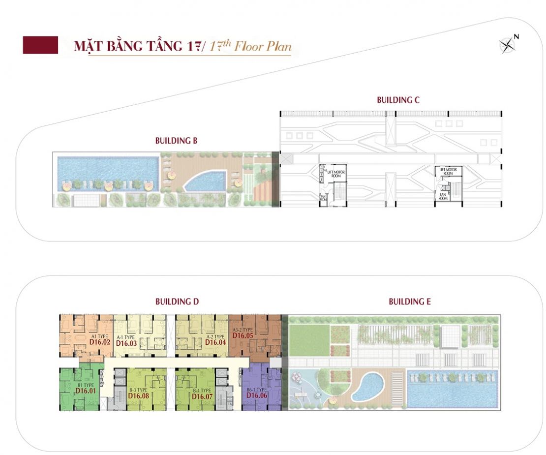 Mặt Bằng Tầng 17 The Symphony Midtown M6
