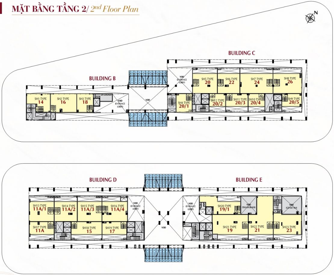 Mặt Bằng Tầng 2 The Symphony Midtown M6