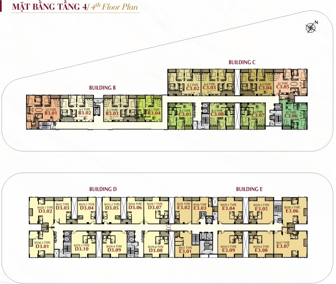Mặt Bằng Tầng 4 The Symphony Midtown M6