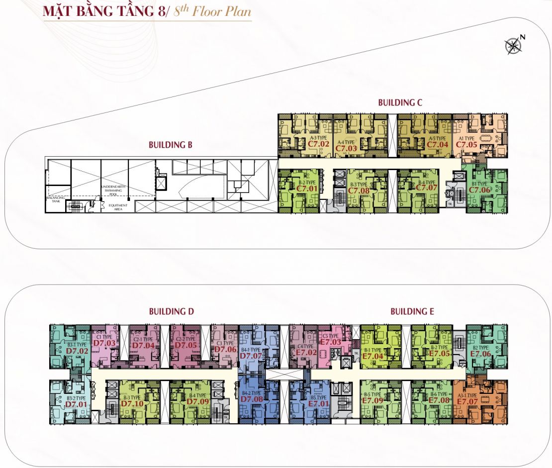 Mặt Bằng Tầng 8 The Symphony Midtown M6