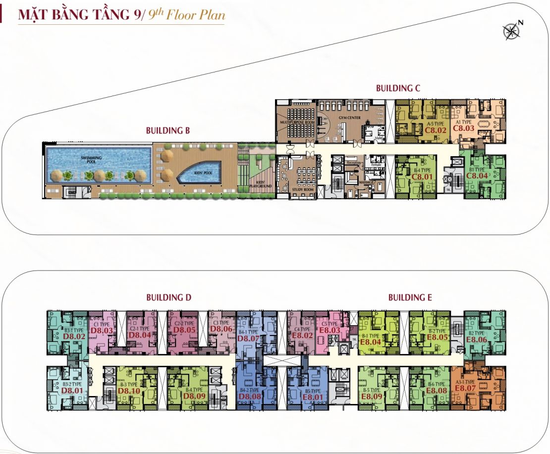 Mặt Bằng Tầng 9 The Symphony Midtown M6